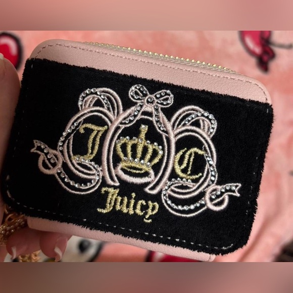 Juicy Couture✨??? Black and Pink Backpack with Matching Handbag and Wallet Set
